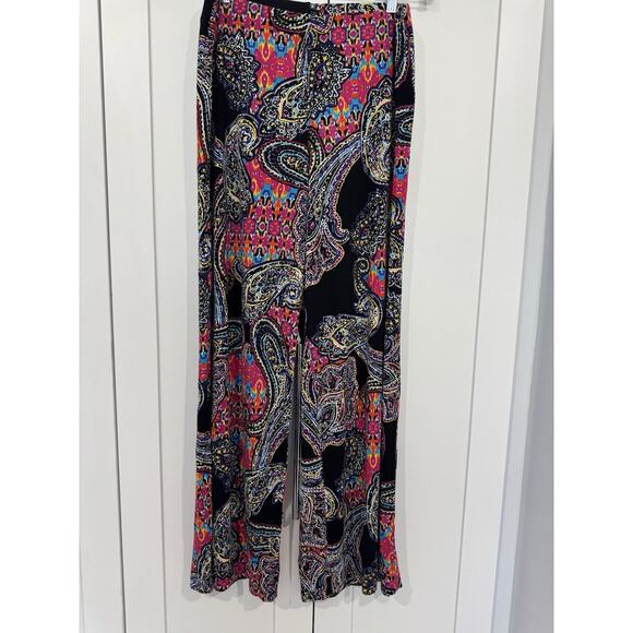 Lauren Ralph Lauren Pants - Lauren Ralph Lauren Multicolor Paisley Wide-Leg Stretch Women's Pants